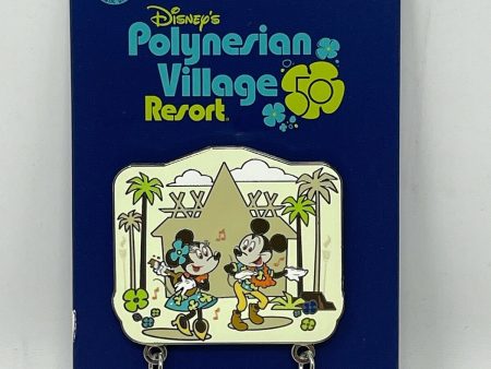 Disney Parks WDW 50th Anniversary Polynesian Village Resort Pin Mickey Minnie Supply