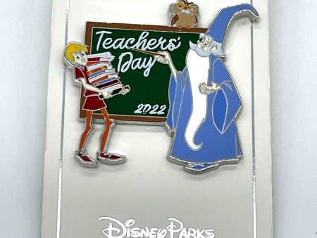 Disney Parks Teachers Day Pin The Sword in the Stone Merlin Wart 2022 LR WDW DL Online now