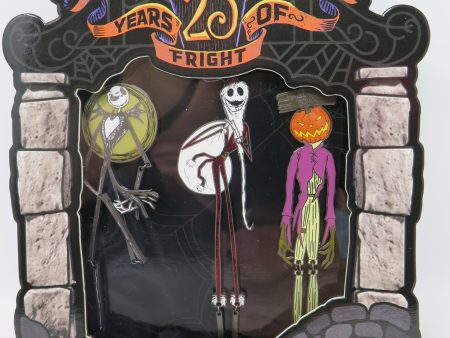 Nightmare Before Christmas 25th Anniversary Jack Skellington Jumbo Pin set LE 1500 Hot on Sale