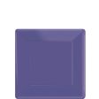 New Purple Square Paper Plates 7in, 20pcs Discount