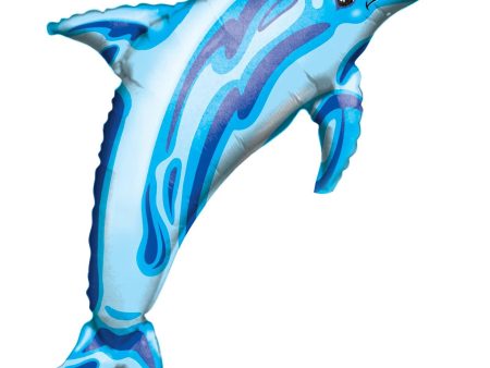 Ocean Blue Dolphin Foil Balloon 37 x 22in Discount