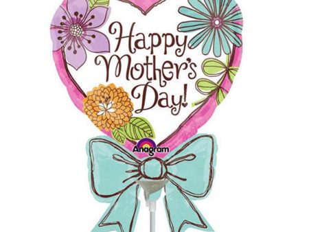 Mother s Day Heart and Bow Mini Shape Foil Balloon Online