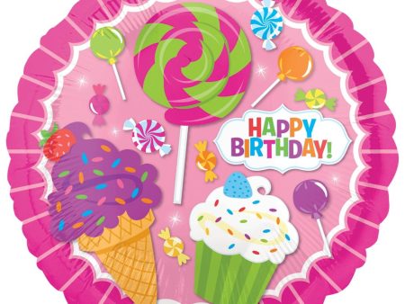 Sweet Shop Birthday Foil Balloon 45cm For Sale